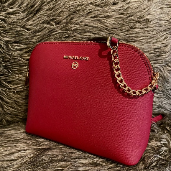 NWT authentic MK leather crossbody dark berry - Picture 3 of 10